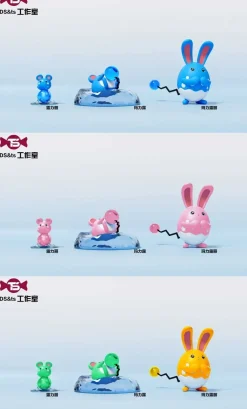 1/20 Scale World Zukan Evolution of Marill Set - Pokemon Resin Statue - PDS Studio