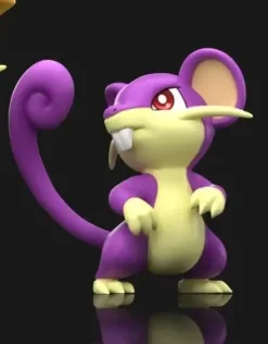 1/20 Scale World Zukan Evolution of Raticate Set - Pokemon Statue - Wonder Studio