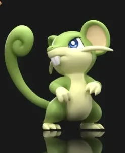 1/20 Scale World Zukan Evolution of Raticate Set - Pokemon Statue - Wonder Studio