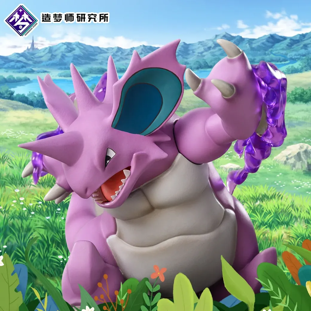 1/20 Scale World Zukan Evolution of Nidoking Set - Pokemon Resin Statue - ZaoMengShi Studio