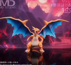 1/20 Scale World Zukan Evolution of Charizard Set & Mega Charizard Y 2.0 - Pokemon Resin Statue - MD-Studio