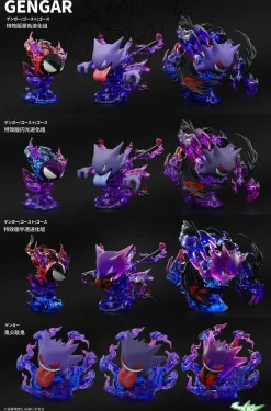 1/20 Scale World Zukan Evolution of Gengar Set - Pokemon Statue - SK Studios