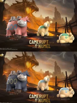 1/20 Scale World Zukan Evolution of Camerupt Set - Pokemon Statue - T1 Studio
