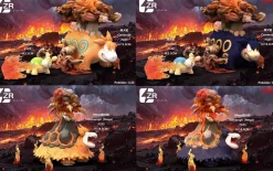 1/20 Scale World Zukan Evolution of Camerupt with LED - Pokemon Resin Statue - ZR Studios