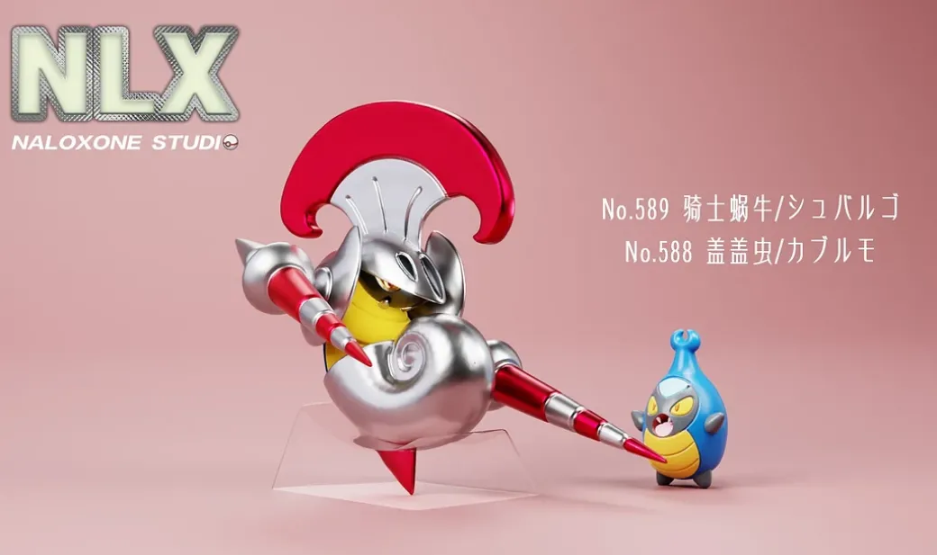 1/20 Scale World Zukan Evolution of Escavalier Set & Accelgor Set - Pokemon Resin Statue - Naloxone Studio