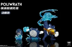 1/20 Scale World Zukan Evolution of Poliwrath Set & Primeape Set - Pokemon Statue - Wonder Studio