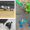 1/20 Scale World Zukan Evolution of Black Poliwrath Set & Politoed - Pokemon Resin Statue - Unknown Made Studio