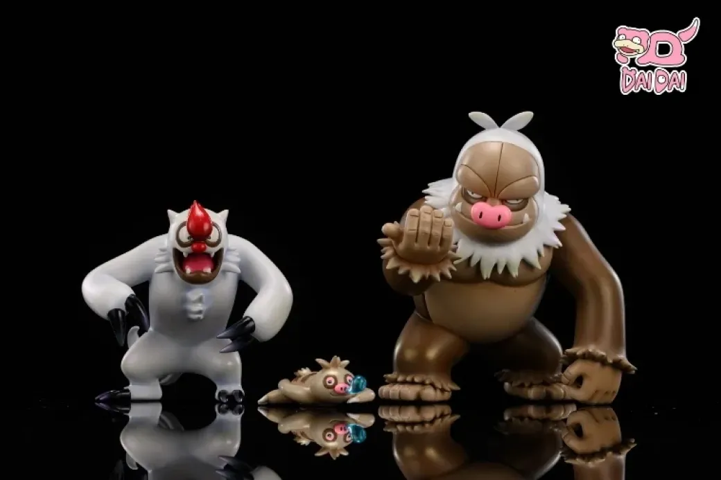 1/20 Scale World Zukan Evolution of Slaking Set - Pokemon Resin Statue - DaiDai Studio