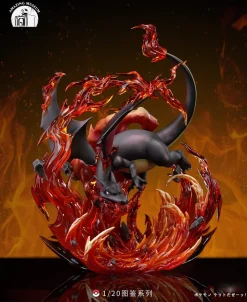 1/20 Scale World Zukan Flamethrower Charizard - Pokemon Resin Statue - Amazing Museum Studio
