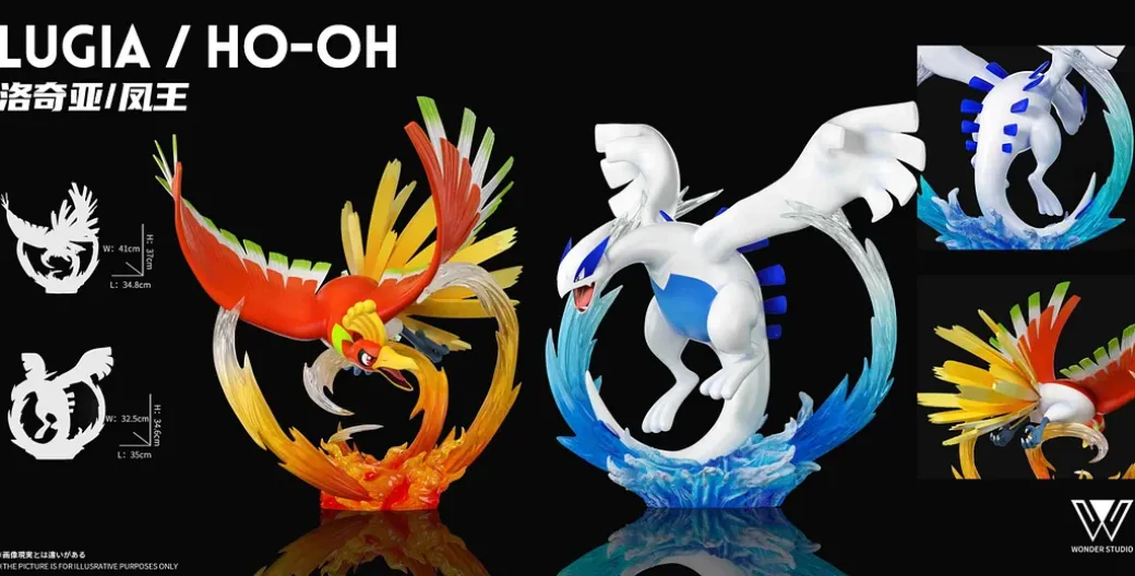 1/20 Scale World Zukan Ho-Oh & Lugia - Pokemon Resin Statue - Wonder Studio