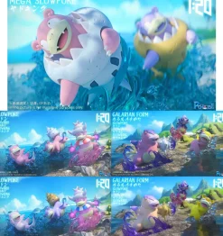 1/20 Scale World Zukan Kanto & Galarian Region Slowpoke Family - Pokemon Resin Statue - PCHouse Studios