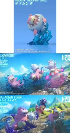 1/20 Scale World Zukan Kanto & Galarian Region Slowpoke Family - Pokemon Resin Statue - PCHouse Studios