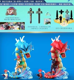 1/20 Scale World Zukan Lance & Gyarados - Pokemon Resin Statue - QN Studios