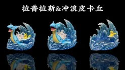 1/20 Scale World Zukan Lapras & Surfing Pikachu - Pokemon Resin Statue - PoKe Studio