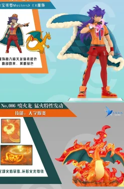 1/20 Scale World Zukan Leon & Charizard - Pokemon Resin Statue - QN Studios