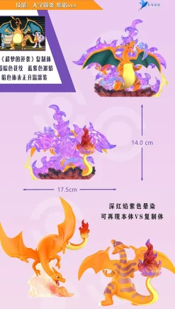 1/20 Scale World Zukan Leon & Charizard - Pokemon Resin Statue - QN Studios