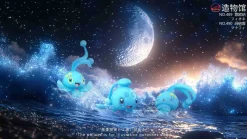 1/20 Scale World Zukan Manaphy & Phione - Pokemon Statue - ZaoWuGuan Studio