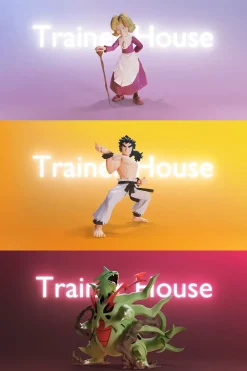 1/20 Scale World Zukan Master Series 002 Agatha, 003 Bruno & Mega Tyranitar - Pokemon Statue - Trainer House Studios