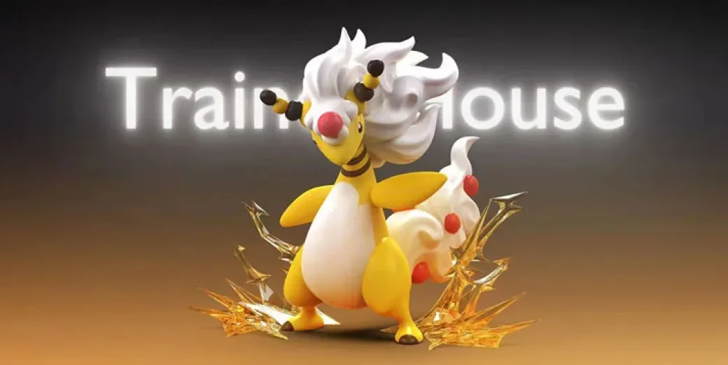 1/20 Scale World Zukan Mega Ampharos, Jasmine & Mega Steelix - Pokemon Resin Statue - Trainer House Studios