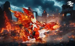 1/20 Scale World Zukan Mega Blaziken - Pokemon Statue - Safari Zone Studio