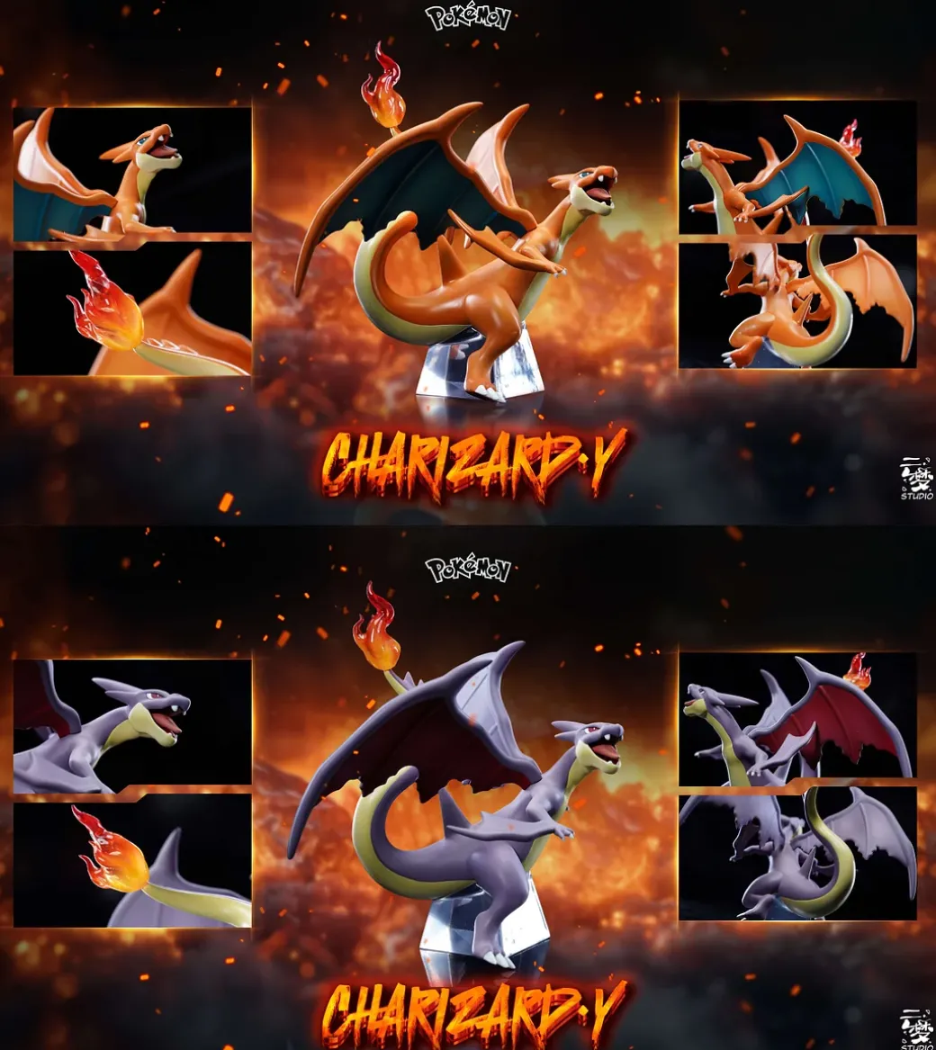 1/20 Scale World Zukan Mega Charizard Y - Pokemon Resin Statue - Yun Meng Studio