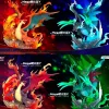 1/20 Scale World Zukan Mega Charizard X & Mega Charizard Y - Pokemon Resin Statue - DaiDai Studio