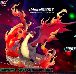 1/20 Scale World Zukan Mega Charizard X & Mega Charizard Y - Pokemon Resin Statue - DaiDai Studio