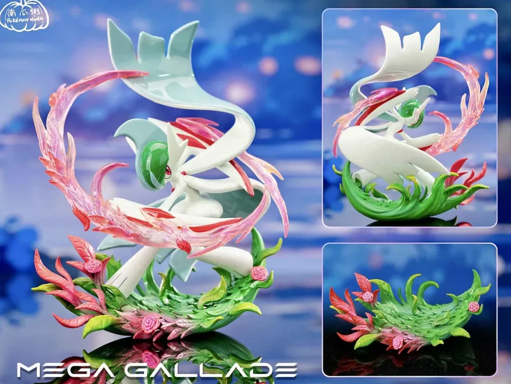 1/20 Scale World Zukan Mega Gallade - Pokemon Resin Statue - Pokemon Studio