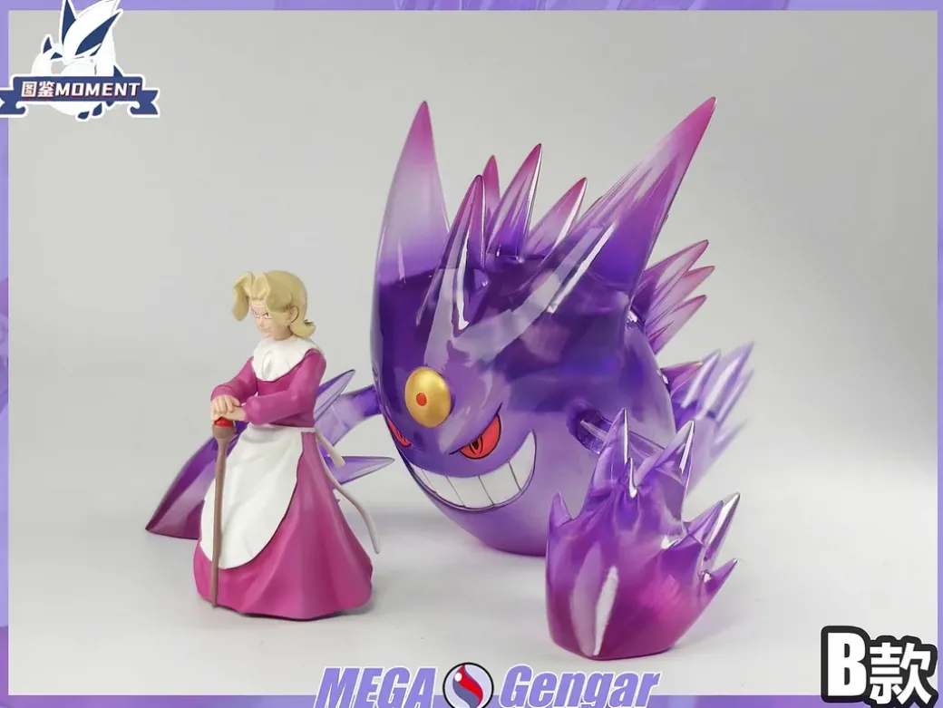 1/20 Scale World Zukan Mega Gengar - Pokemon Resin Statue - Tujian MOMENT Studios