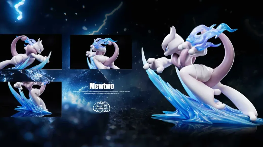 1/20 Scale World Zukan Mega Mewtwo X - Pokemon Resin Statue - Pokemon Studio