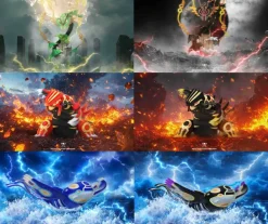 1/20 Scale World Zukan Mega Rayquaza & Primal Kyogre & Primal Groudon - Pokemon Resin Statue - Wonder Studio