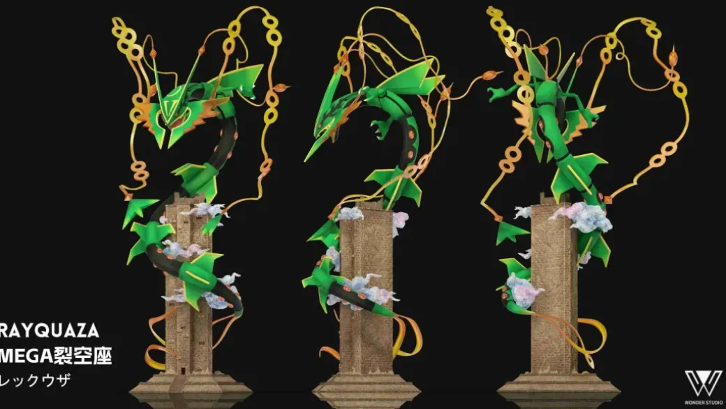 1/20 Scale World Zukan Mega Rayquaza & Primal Kyogre & Primal Groudon - Pokemon Resin Statue - Wonder Studio