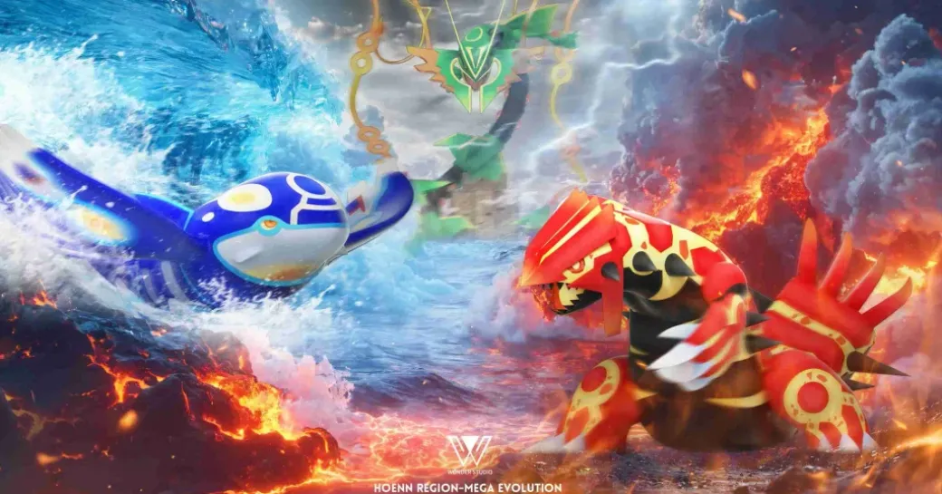 1/20 Scale World Zukan Mega Rayquaza & Primal Kyogre & Primal Groudon - Pokemon Resin Statue - Wonder Studio