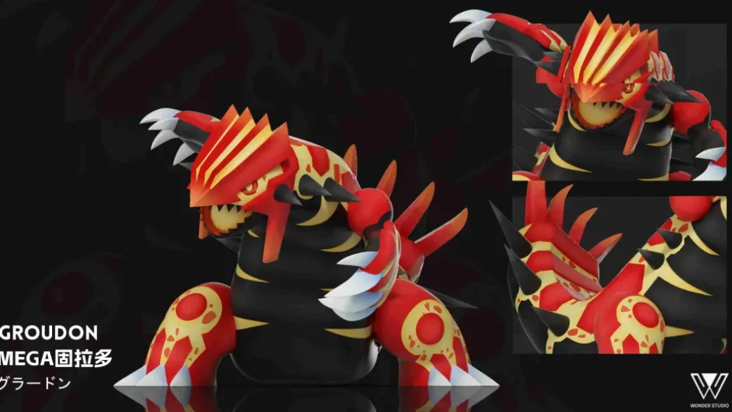 1/20 Scale World Zukan Mega Rayquaza & Primal Kyogre & Primal Groudon - Pokemon Resin Statue - Wonder Studio