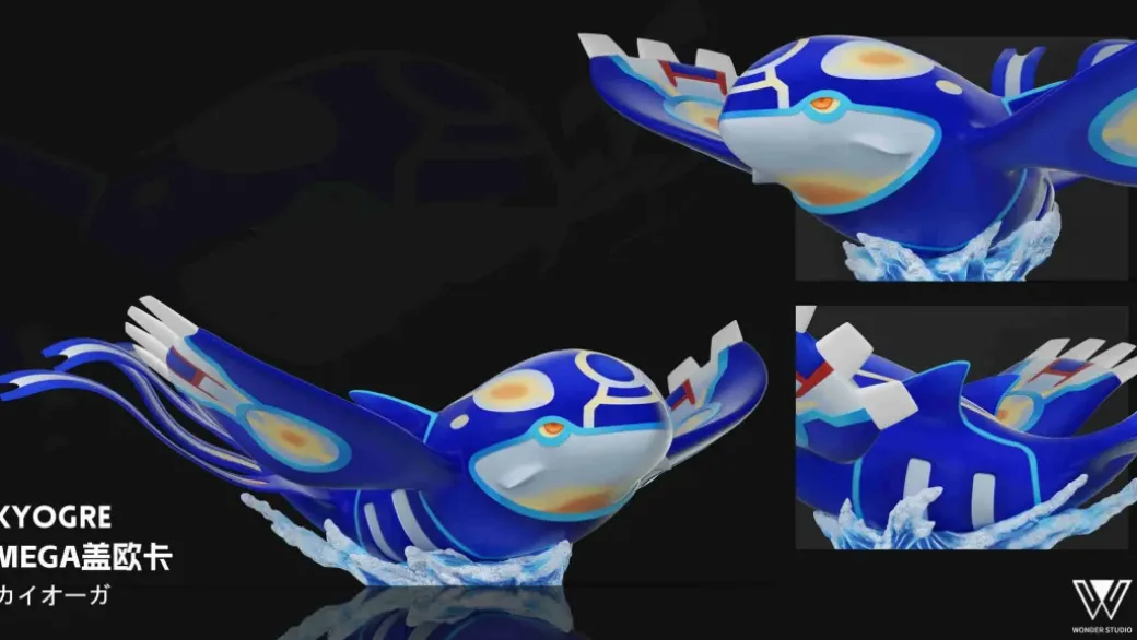 1/20 Scale World Zukan Mega Rayquaza & Primal Kyogre & Primal Groudon - Pokemon Resin Statue - Wonder Studio