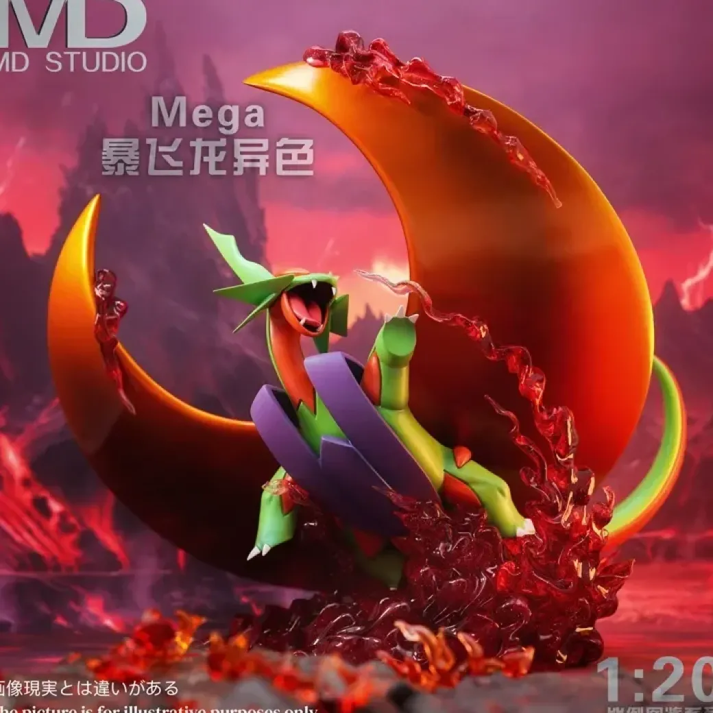 1/20 Scale World Zukan Mega Salamence - Pokemon Resin Statue - MD-Studio