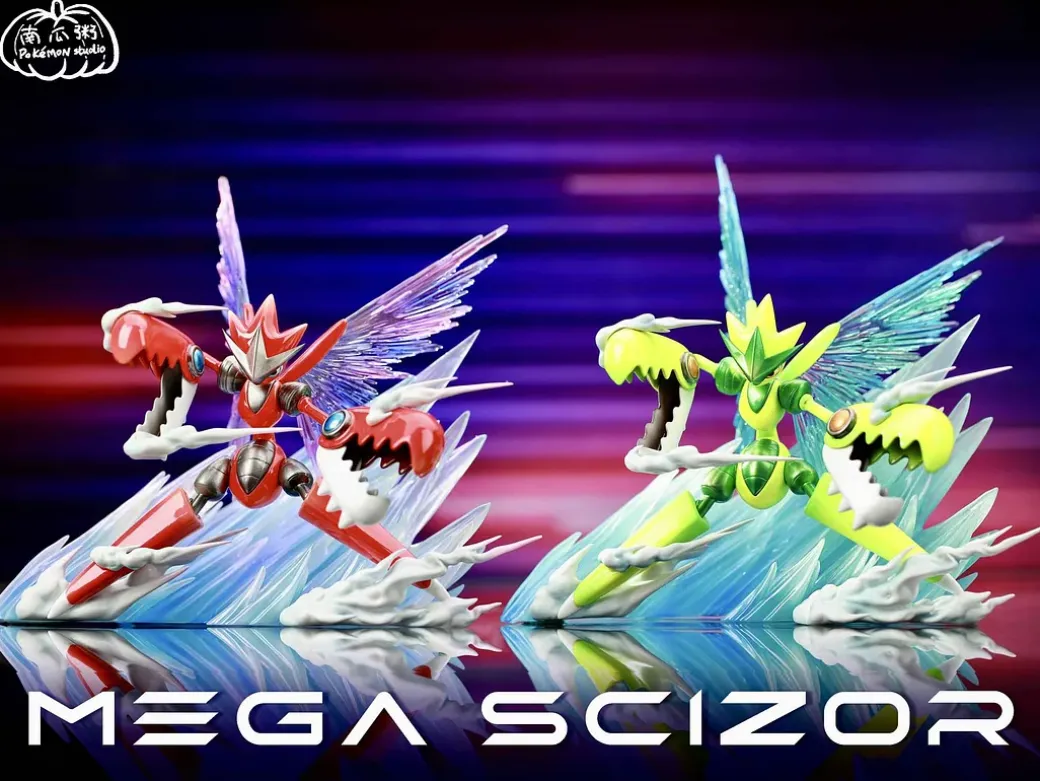 1/20 Scale World Zukan Mega Scizor - Pokemon Resin Statue - Pokemon Studio