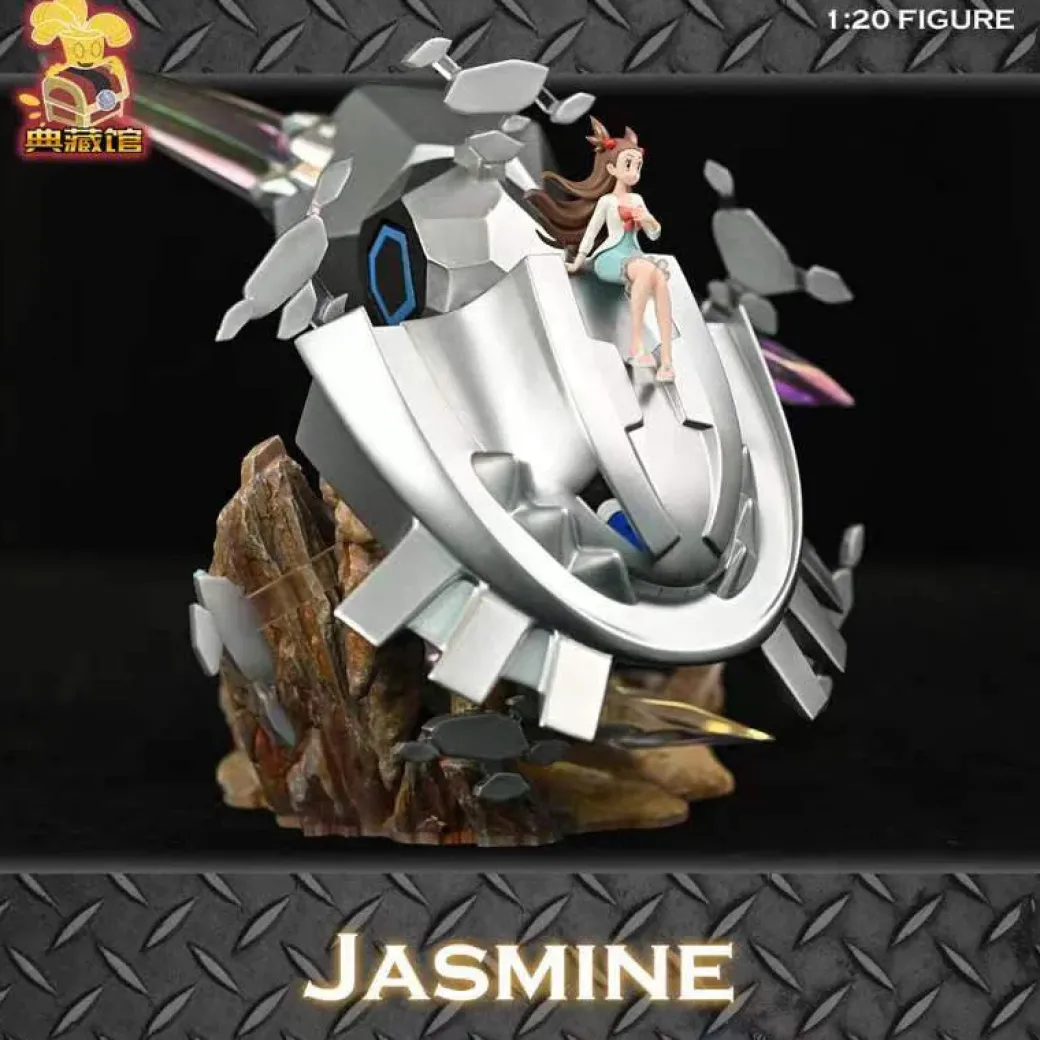1/20 Scale World Zukan Mega Steelix & Jasmine & Ampharos - Pokemon Resin Statue - DianCangGuan Studios