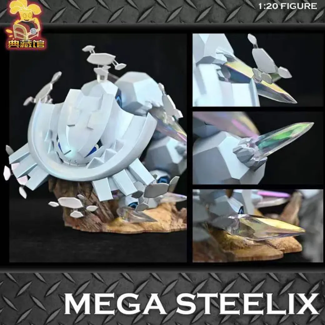 1/20 Scale World Zukan Mega Steelix & Jasmine & Ampharos - Pokemon Resin Statue - DianCangGuan Studios