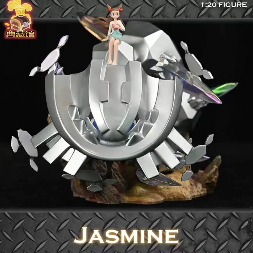 1/20 Scale World Zukan Mega Steelix & Jasmine & Ampharos - Pokemon Resin Statue - DianCangGuan Studios