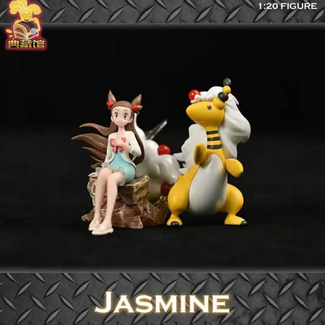 1/20 Scale World Zukan Mega Steelix & Jasmine & Ampharos - Pokemon Resin Statue - DianCangGuan Studios