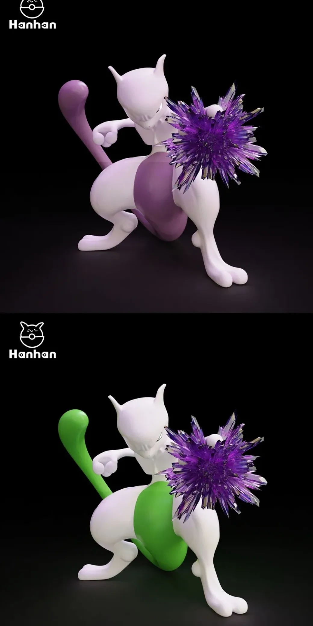 1/20 Scale World Zukan Mewtwo - Pokemon Statue - Hanhan-Studio