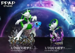 1/20 Scale World Zukan Mewtwo Mega X & Mega Y - Pokemon Resin Statue - PPAP Studios
