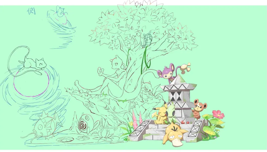 1/20 Scale World Zukan Movie Series 001 Celebi: Voice of the Forest with LED - Pokemon Statue - The Studio