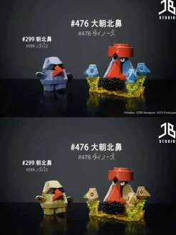 1/20 Scale World Zukan Nosepass & Probopass - Pokemon Resin Statue - JB Studio