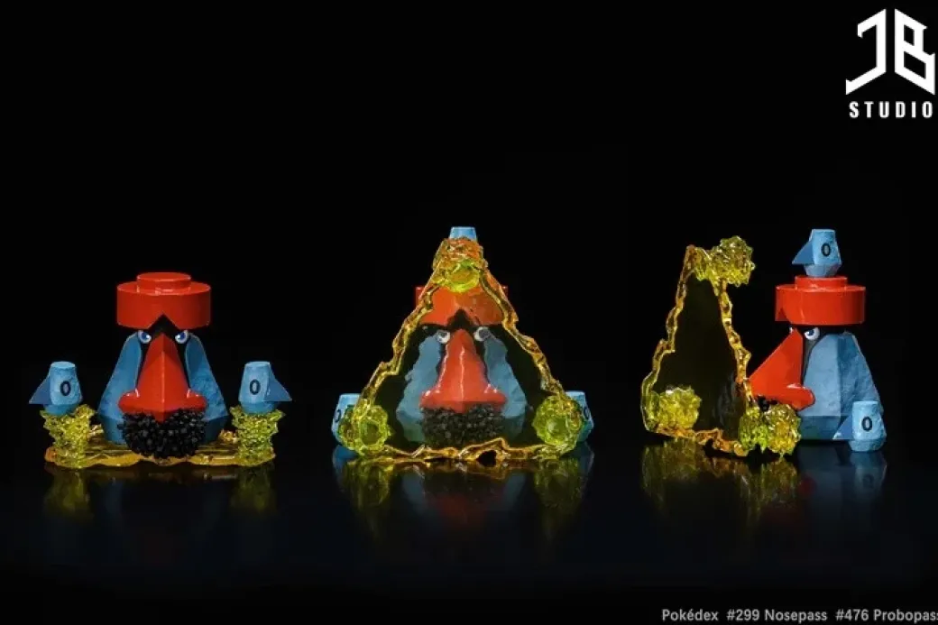 1/20 Scale World Zukan Nosepass & Probopass - Pokemon Resin Statue - JB Studio