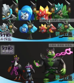 1/20 Scale World Zukan Ogerpon Set & Okidogi & Munkidori & Fezandipiti - Pokemon Statue - HuanYing Studios