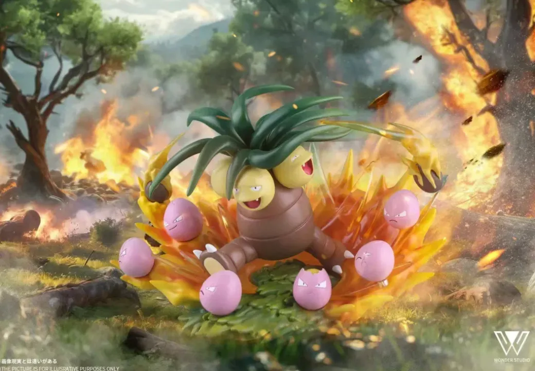 1/20 Scale World Zukan Original Colour Evolution of Exeggutor Set - Pokemon Resin Statue - Wonder Studio
