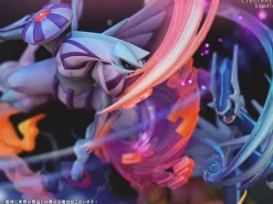 1/20 Scale World Zukan Palkia & Dialga Battle on Space-Time Tower with LED & Sound - Pokemon Resin Statue - Crescent-Studios