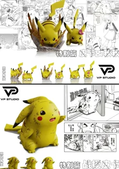 1/20 Scale World Zukan Pika & Chuchu - Pokemon Resin Statue - VP Studio